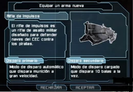 Rifle de impulsos visto en Dead Space: Extraction