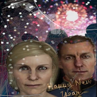 Isaac's New Year's photo with Nicole in Dead Space (2023).