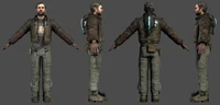 Render of Isaac Clarke in Dead Space 3.