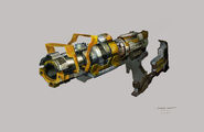 Concept art of the Force Gun from Dead Space 3.