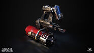 Render of the Flamethrower in Dead Space (2023).