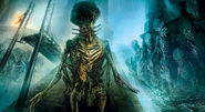 Concept art of the remains of the aliens.