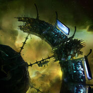Concept art of the Sprawl.