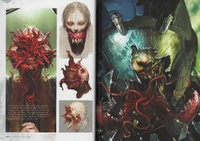 Concept art of the Spitter and different Slasher variants in Dead Space 2.