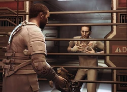 Stross implores Isaac to try and escape with him.