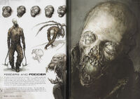 Concept art of Feeders and Fodders from Dead Space 3.