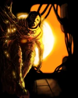 Early concept art of an infected corpse for the original game.