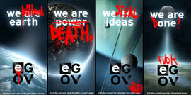 EarthGov vandilized posters