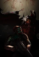 Ds-promo-poster2.jpg (133 KB) Dead Space promotional art of Isaac fighting a Brute.