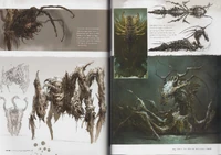 Various Necromorph forms created from the Tau Volantis natives, including the Tau Volantis Nexus.