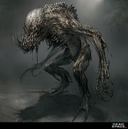 Concept art of the Stalker variant from Dead Space 3: Awakened.