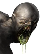 Original concept art of the Puker's face.