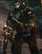 Schrotflintensoldat kurz bevor er von Carver erschossen wird.