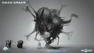 Concept art of a Necromorph boss