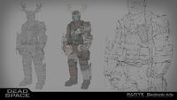 Concept art of the Lone Survivor Suit.