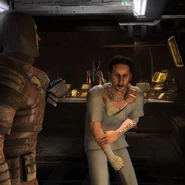 Nolan Stross seemingly looks straight to the player during Chapter 9.
