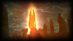 Инопланетяне Тау Волантис наблюдают за активацией Чёрного Обелиска.