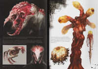 Concept art of Stalkers and the Nest in Dead Space 2.