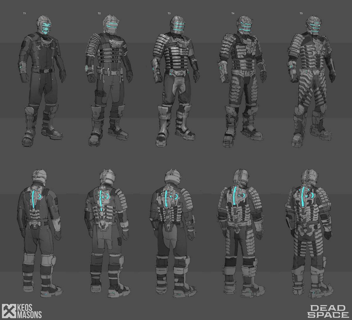 All unused suits in Dead Space 3