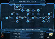 Flamethrower. Full upgrade requires 24 Power Nodes.