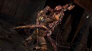 Enhanced Slasher grabbling Isaac in Dead Space 3.