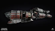 Render of the USG Kellion in Dead Space (2023).