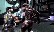 Rear view of an Oracle Twitcher in Dead Space 2: Severed.