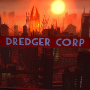 The Luna Red Marker seen from the offices of the DredgerCorp building.