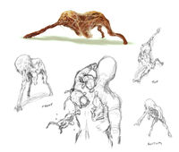 Concept art of how the Swarmers attack their victim.