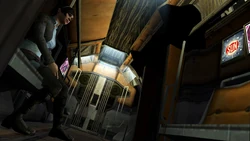 Lexine on board an Ishimura tram.