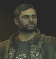 Isaac as he appears in Dead Space 3.