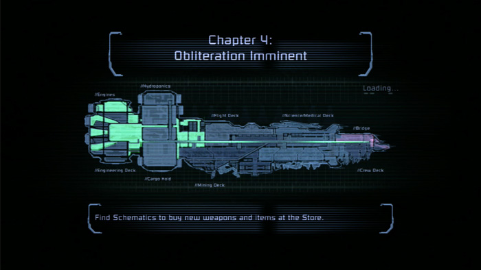 dead space 1 chapter names