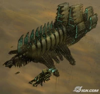 The USG Ishimura's size compared to other ships.