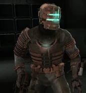 Isaac wearing the Level 2 Suit in the original game.