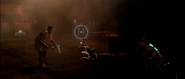 Sterling aiming the Rivet Gun in Dead Space: Extraction.