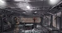 Concept art of the Decontamination Room.