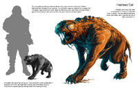 Concept art experiments with an infected cat. This idea would most likely be later used for the Lurker, which had a dog version in Dead Space 3.