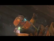 Brokenhelmet.jpg (157 KB) The battle-damaged helmet of the Archaeologist Suit.