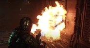 The Flamethrower in action in the remake.