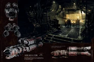 Overview of the USG Kellion in The Art of Dead Space (2023).