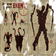 A SCAF poster on Tau Volantis showing the Necromorphs' weaknesses.