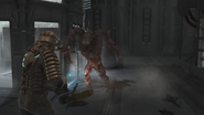 Isaac battling the Hunter in Chapter 5 in the original game.