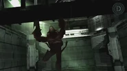 A Brute leaping on the rooftop in Dead Space: Sabotage.