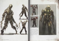 Different looks of Necromorphs in Dead Space 3.
