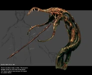Early concept art of a "Drag Tentacle".