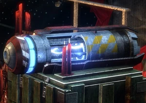 Шоковый двигатель, извлечённый из челнока юнитологов и предназначенный для использования на корабле 