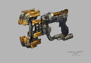 Concept art of the Plasma Cutter from Dead Space 3.