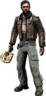 A full-body shot of Isaac in Dead Space 3.