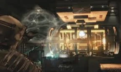 El Módulo de Kinesis en acción. Se aprecia cómo la descarga recubre la mano izquierda de Isaac.