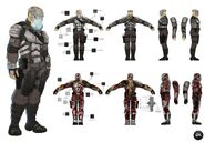 Concept art for the suit in the original game.